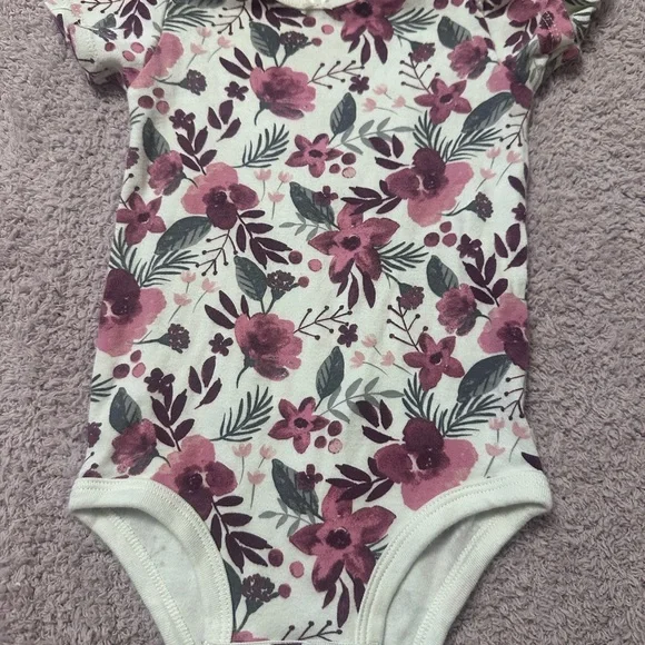 Baby Girl Bodysuit Bundle 6pc Carter’s Huggies 9 Months - Picture 4 of 13